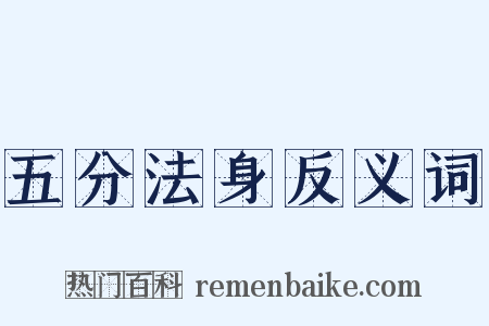 五分法身反义词是什么意思的图片